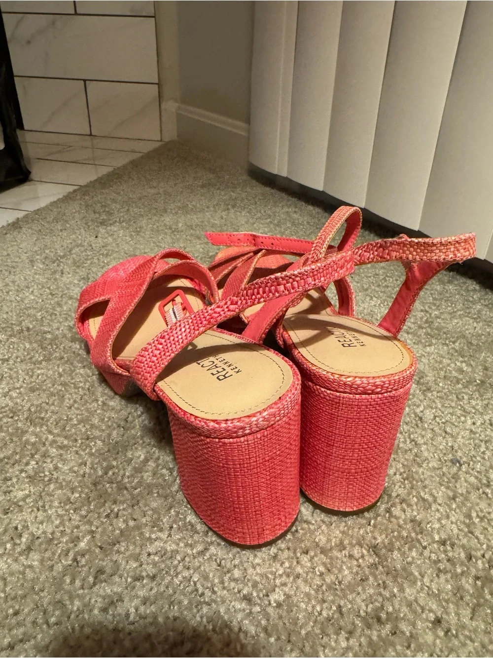 Women’s Coral Woven Slingback Block Heels